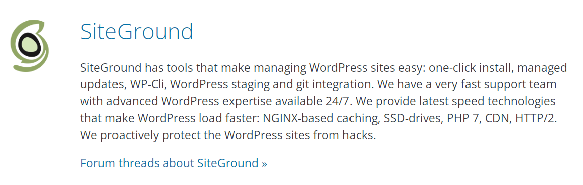 2022年主机评测 – Siteground