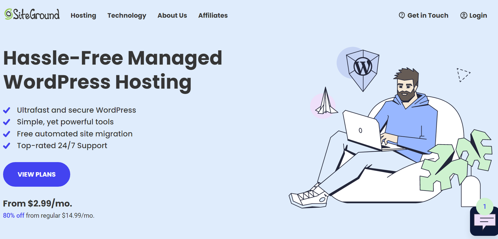 2022年主机评测 – Siteground